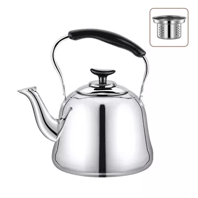 Tea Kettle Stovetop Whistling Teakettle Classic Teapot Stainless Steel 2 Liters • $32.99