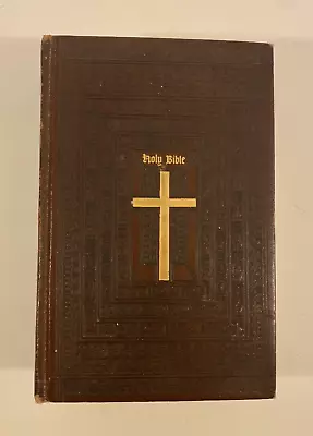 The Holy Bible John J Crawley & Co 1953 Vintage Catholic Family Edition • $20