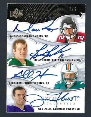 2008 Matt Ryan RC Auto Exquisite Collection #D 1/5 With Flacco Henne Brohm Etc • $2900