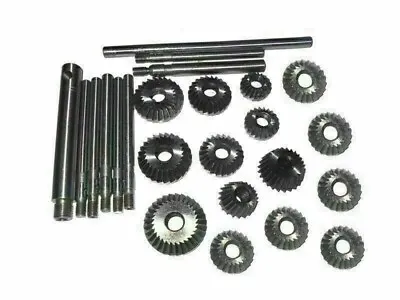 34x VALVE SEAT CUTTER SET HIGH CARBON STEEL 21 CTR + 8 STEMS + 2 ARBOR + 2 RODS • $97.90