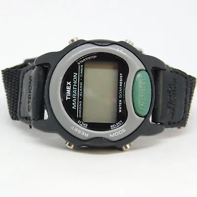 Timex MARATHON Indiglo Alarm Chrono Quartz Digital Women's Watch New Battery • $18.99