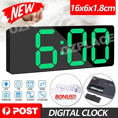 Digital LED Mirror Alarm Clock Dimmable LED Light Sensor Time Bedside Clock USB • $15.85