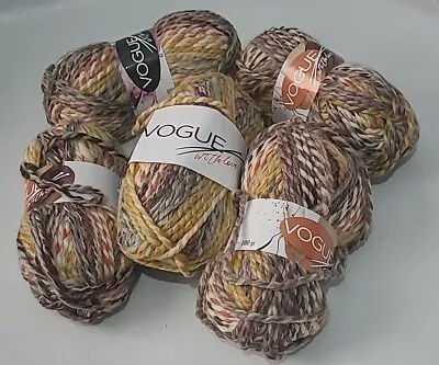 Vogue Variegated Knitting Crochet Yarn Wool - Chunky - 5 X 100g Balls. • £0.99