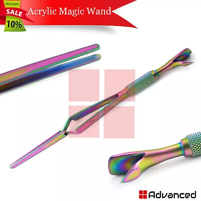 Multi Color Acrylic Magic Wand Tweezers Multi Function Nail Pincher Nail Cleaner • $17.80