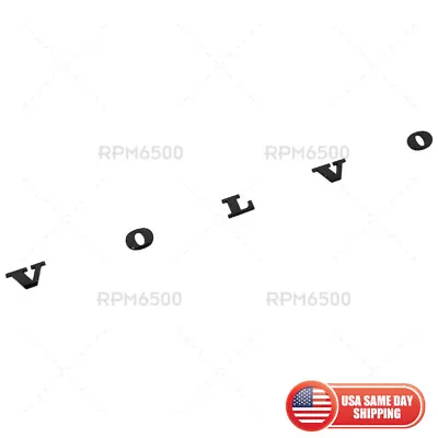 For Volvo Rear Trunk Lid Letter Logo Badge Nameplate Emblem Sport Gloss Black • $29.99