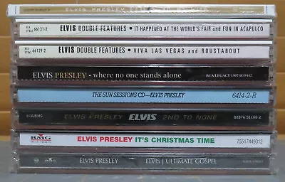 8 Elvis Presley Cd's - 30 #1 Hits 2nd To None Sun Sessons Ultimate Gospel... • $21.95