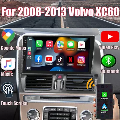 For 2008-2013 Volvo XC60 Radio Apple Carplay GPS Navi Android 13.0 WIFI RDS • $198.99
