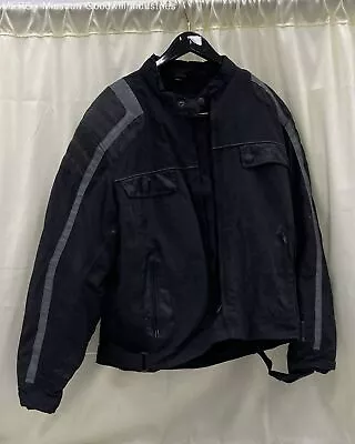 Revolution Gear Men Black Full Zip Insulated Motorcycle Jacket - Size 2XL • $12.99