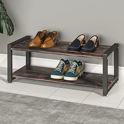 £30.95 • Buy Vintage Shoe Rack Storage Shoe Bench With Shelves Shoes Cabinet Living Room Hall