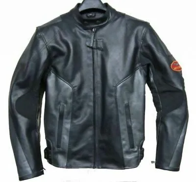 Moto Guzzi Motorbike Leather Jacket In Cowhide With 5 Armour Protection Inside • $176.82