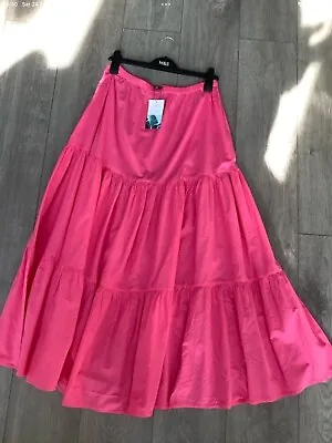 M&S Beachwear Pink Maxi Skirt Size 16 • £12