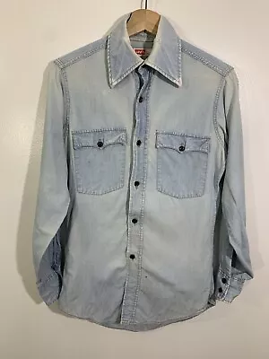 Levis Vintage Shirt 1970s Western Denim Small • $33