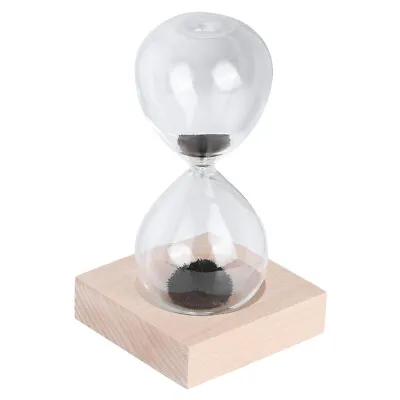Desktop Magnetic Glass Sand Hourglass With Base For Home Decoration Ornament US • $12.19
