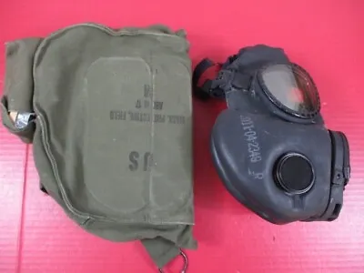 Vietnam Era US Army M17A1 Gas Mask & Canvas Carry Bag W/Straps - Dtd 1969 - NICE • $84.99