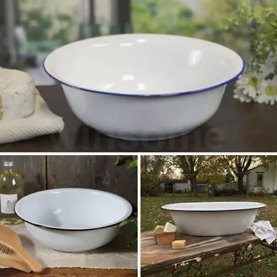 30cm New Falcon Enamel Wash Basin Washing Up Large Bowl White Faench Vintage New • £13.99