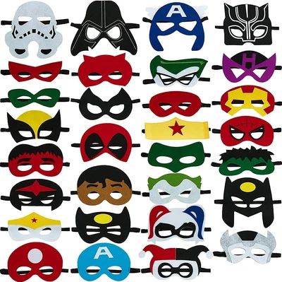 £17.24 • Buy Superhero Masks Party Bag Fillers For Kids Marvel Decorations Super Hero Cost...