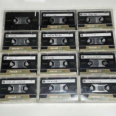 12 Vintage USED Maxell MX-90 Type IV Metal Sold As  Blank Audio Cassette Tapes • $149.99