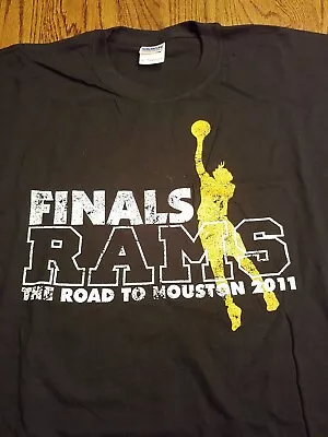 VCU Rams Vintage Basketball T Shirt Road To Houston 2011 Size Xl Black NCAA • $11.66