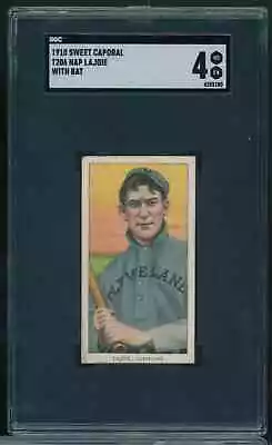 1910 T206 Sweet Caporal Factory 30 Nap Lajoie With Bat Sgc 4 Vg-ex B8 • $1600