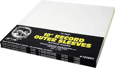 (100) 10SB02 10” Vinyl Record Outer Sleeves – 2mil Thick - Archival Clear BOPP • $25.99