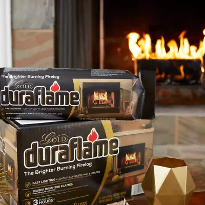 NEW Gold Ultra Premium 4.5Lb Firelogs 6-Pack Case 3 Hour BurnUSA • $19.14