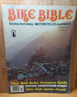 1st BIKE BIBLE MAGAZINE VINTAGE SPRING 1976 VOLUME.1 NO.1 MOTORCYCLE #1 • $36.42