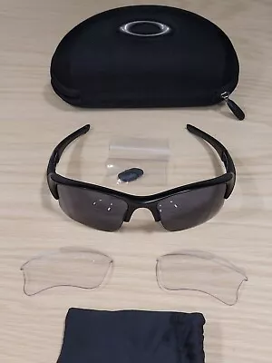 Oakley Flak Jacket 1.0 Si Matte Black With Gray Iridium Xlj Lenses • $119.99