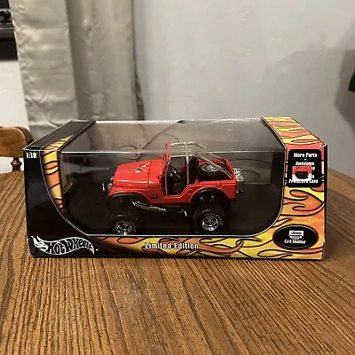 Brand New Hotwheels 100% Jeep Cj5 Modified 1/18 Red Factory Sealed • $99.95