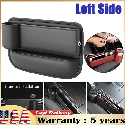 Left Car Accessories Seat Gap Filler Phone Holder Storage Box Organizer Bag • $12.99