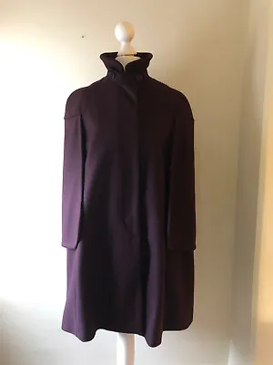 Womens Burgundy Marni Cloak Coat 38 Cashmere Wool Mix • £49.99