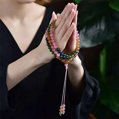 108 Prayer Beads Round Colorful Bracelet Muslim Islamic Tasbih Rosary Meditation • $6.75