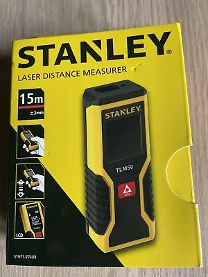 Stanley TLM 50 Laser Distance Measurer - Yellow Small (STHT1-77409) • £25