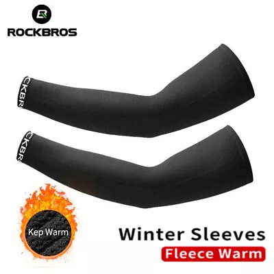 ROCKBROS Winter Fleece Warm Arm Sleeves Cycling Fitness Basketball Arm Warmer • $9.99