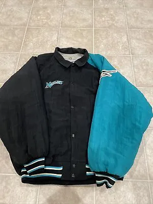 Awesome Vintage Starter Diamond Collection Jacket Team Issued XL MLB Marlins FL • $149.99