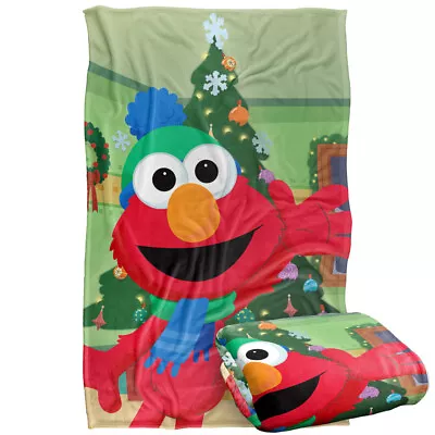 Sesame Street Furry Friends Forever Elmo Christmas Tree Silky Touch Blanket • $45.99