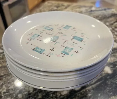 Vintage Vernonware Heavenly Days 7.5  Bread Plates Metlox MCM Set Of 4 • $30