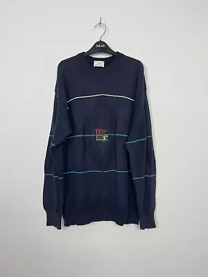 Vintage 90s Knit Jumper Jacques Britt Retro Cosby Sweater Abstract Pattern • £14.99