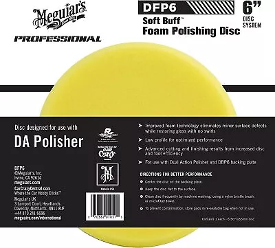 Meguiars DFP6 6  Soft Buff DA Foam Polishing Disc • $15.88