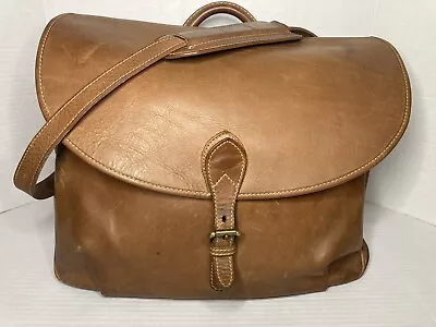 Mulholland Brothers Hand Made In America Leather Messenger Laptop Bag • $207