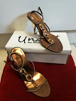 Womens Unze By Shalimer High Heeled Strap Sandals Size 4 Uk 37 Euro • £40