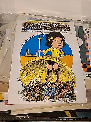 Robert Crumb + Victor Moscoso Wild Dog  Diane Feinstein Poster • $149.99