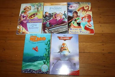 Disney Planes Nemo Frozen Rapunzel Winx Club Chapter Books Lot Of 5 • $19