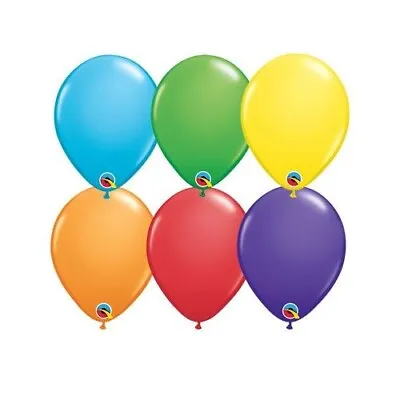 100 Pcs Qualatex 5 Inch/12 Cm Bright Rainbow Assortment Latex Balloons • $17.50