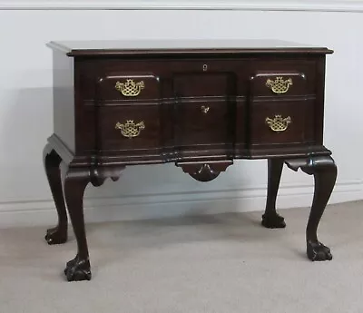 Maddox Carved Mahogany Chippendale Low Boy Chest Locks High End Model • $799