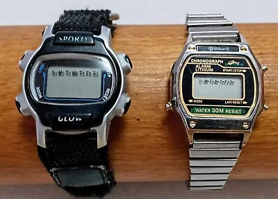 2 Vtg Mens Wilson Marlin Sports Glow 75-041 30M Lithium Digital Wristwatches  • $29.99