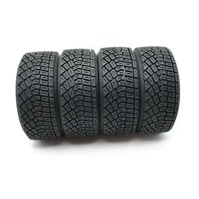 4Pcs 1/10 Soft Rubber Tires For RC Rally RC Off Road Car HSP HPI PP0189 Set • $12.59