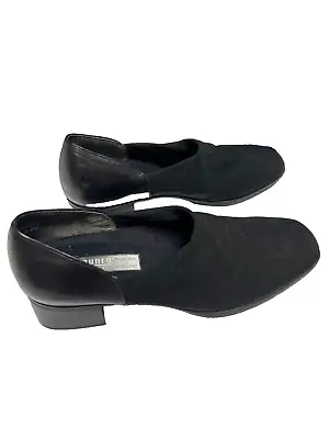 Munro American Shoes Womens  9 M Black Slip On Comfort Stretch Fabric USA • $13.99