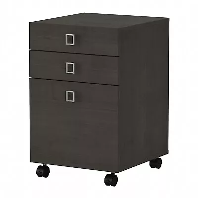 Bush Business Furniture Echo 3 Drawer Mobile File Cabinet Charcoal Maple • $244.16