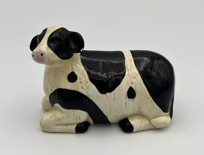 Vintage Otagiri Cow Elizabeth King Brownd Malaysia 3 Hole Shaker Black And White • £14.48