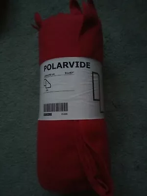 IKEA Polarvide Red Fleece Throw Blanket Rug 130 X 170 Cm New D • £18